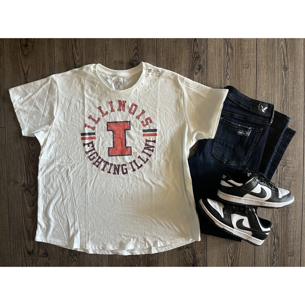 University of Illinois Fighting Illini Women's Tee Medium Vintage Look Gameday
